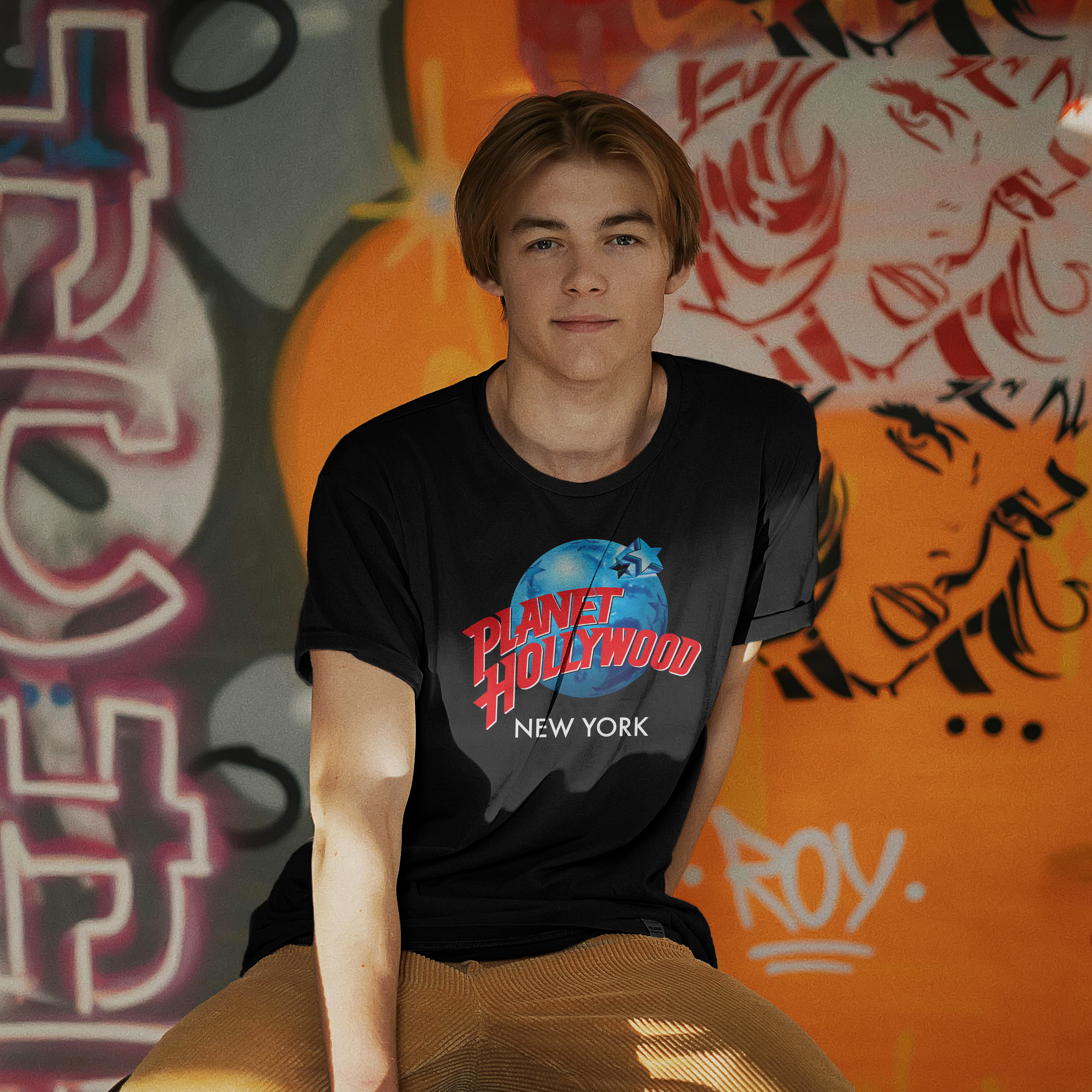 New York Black Classic Kids Tee – Planet Hollywood, image size:5000x5000