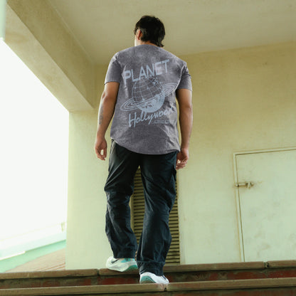 Black Wash Ring Globe Tee