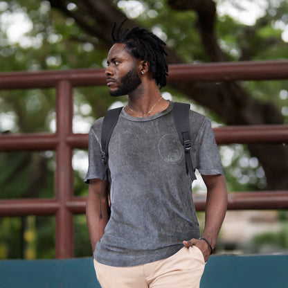 Black Wash Ring Globe Tee