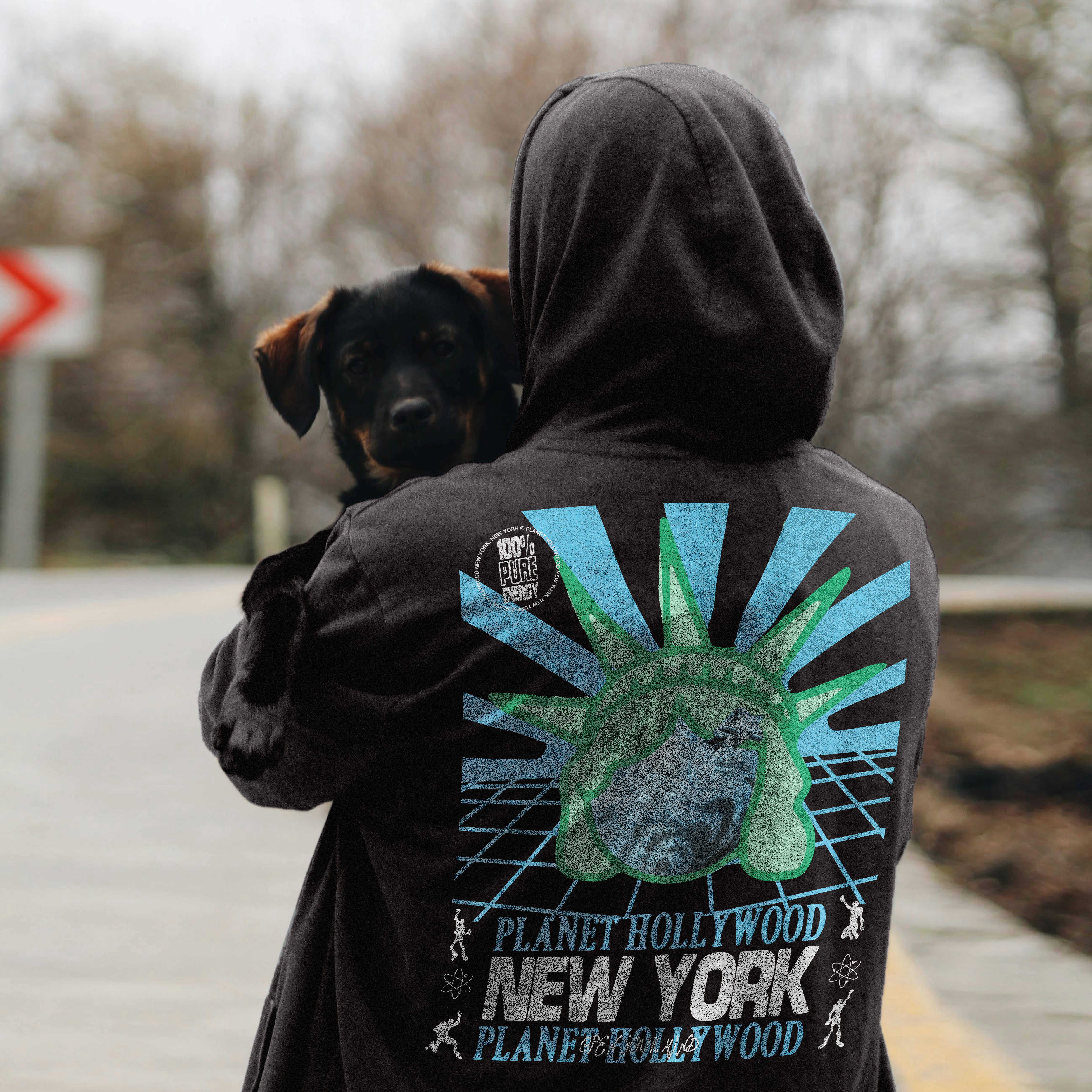 Charcoal Hooded Liberty Crown Sweatshirt