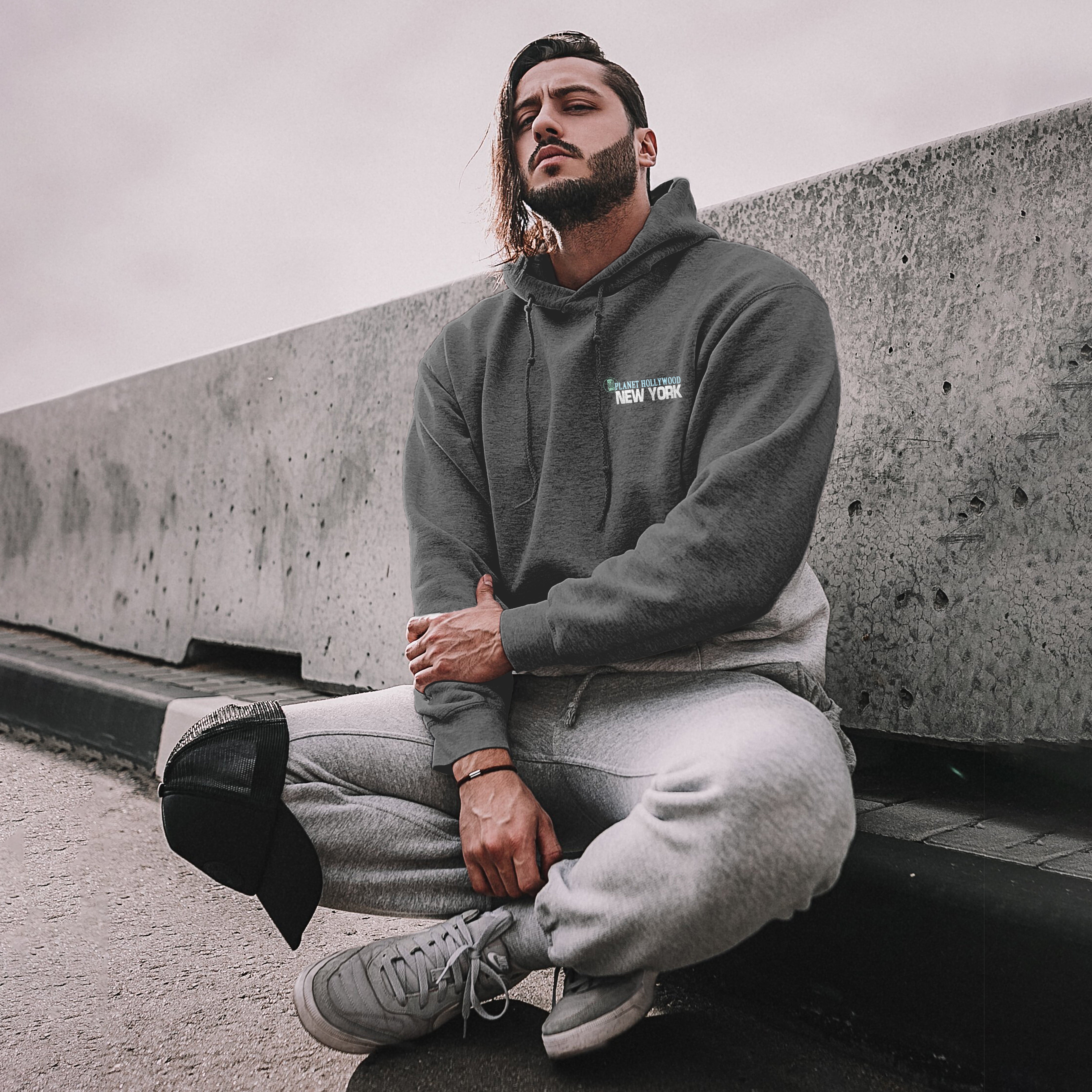 Charcoal Hooded Liberty Crown Sweatshirt