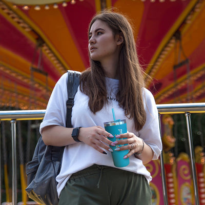 Teal Coma Tumbler