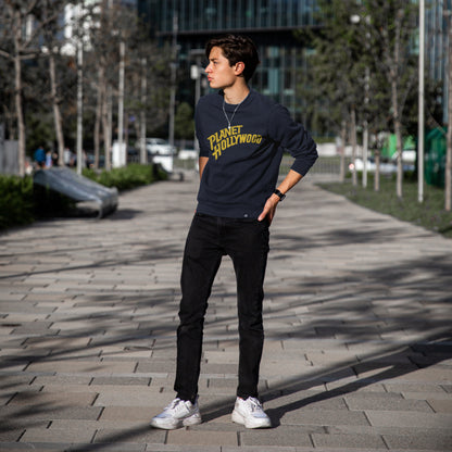 Youth Navy Arch Long Sleeve Tee